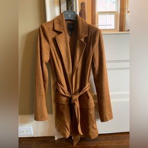 Suede Trench Coat